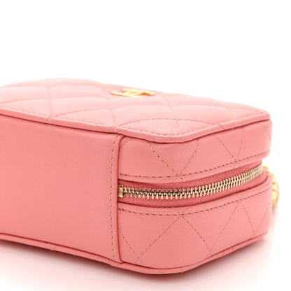 Chanel Lambskin Quilted Top Handle Mini Vanity Case Pink 9 of 9