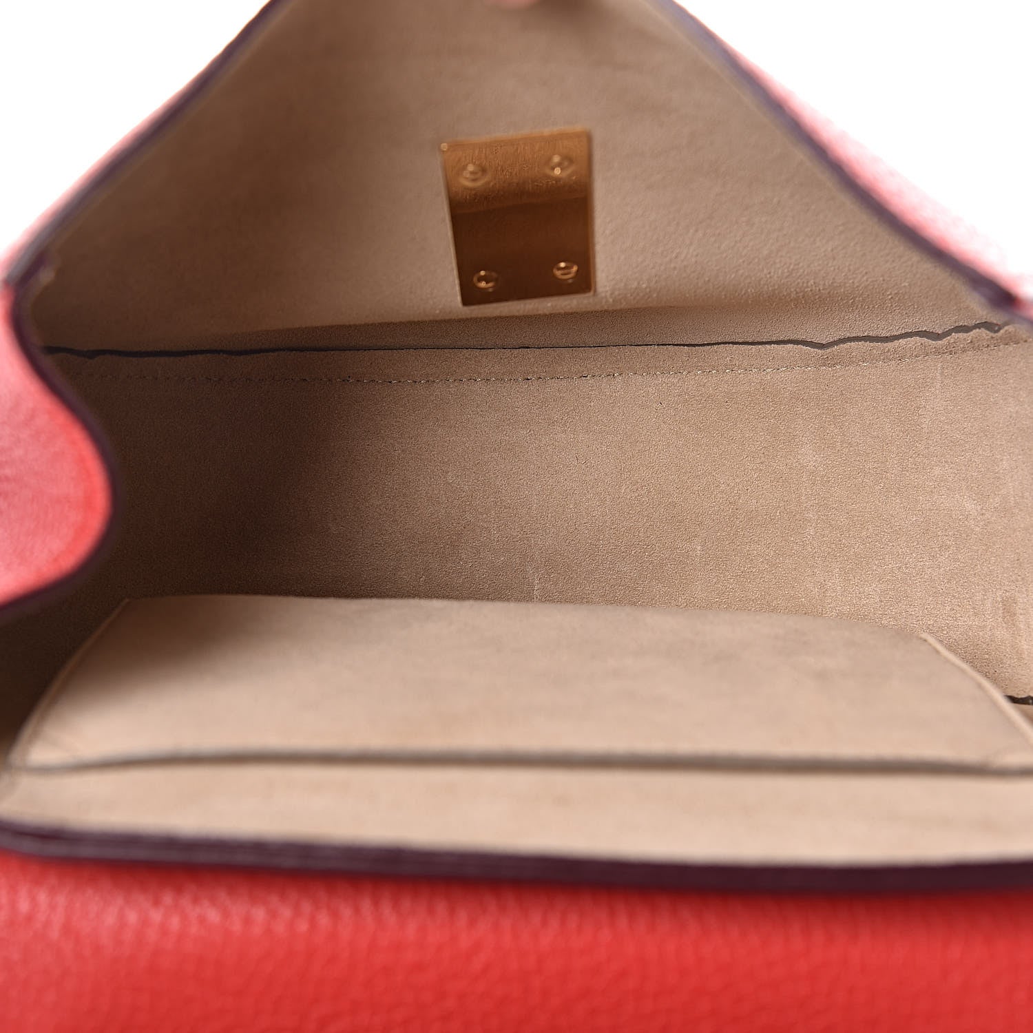 Chloe Grained Lambskin Drew Shoulder Bag Plaid Red 7 of 10