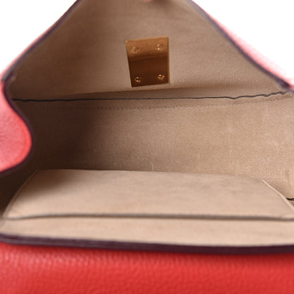 Chloe Grained Lambskin Drew Shoulder Bag Plaid Red 7 of 10