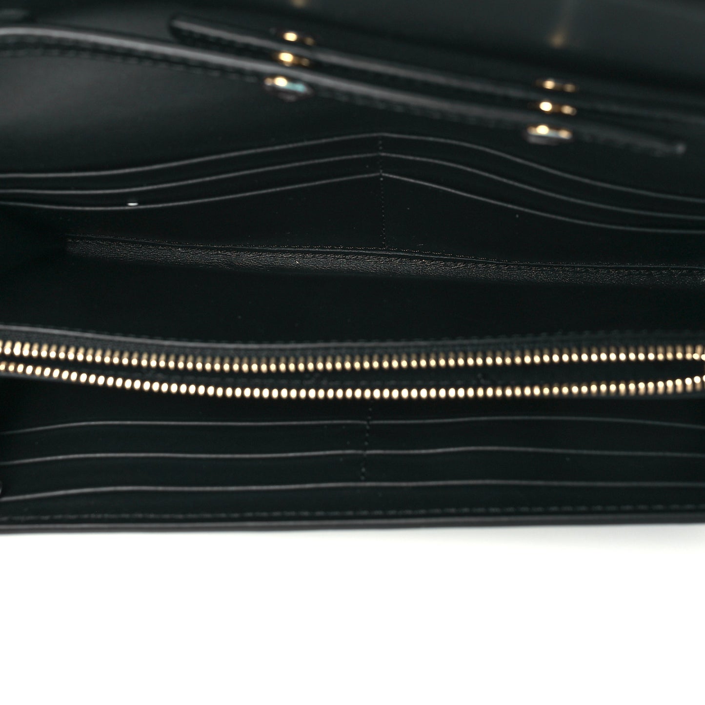 Grainy Calfskin House Check Henley Wallet On Chain Black