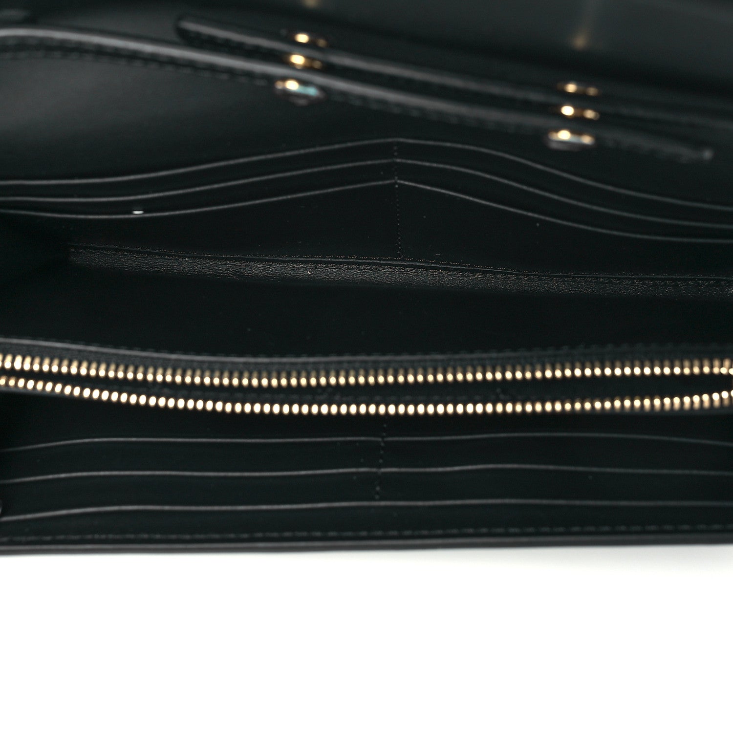 Burberry Grainy Calfskin House Check Henley Wallet On Chain Black 4 of 8