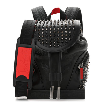 Christian Louboutin Calfskin Spiked Small Explorafunk Backpack Black 1 of 10