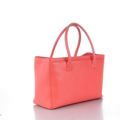 Chanel Calfskin Cerf Executive Shopper Tote Coral 3 of 12