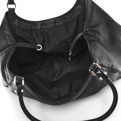 Gucci Calfskin Large D Gold Ring Shoulder Bag Black 5 of 16