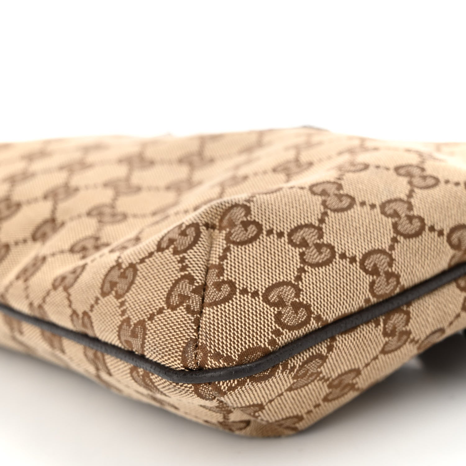 Gucci Monogram Web Small Flat Messenger Crossbody Dark Brown 9 of 10