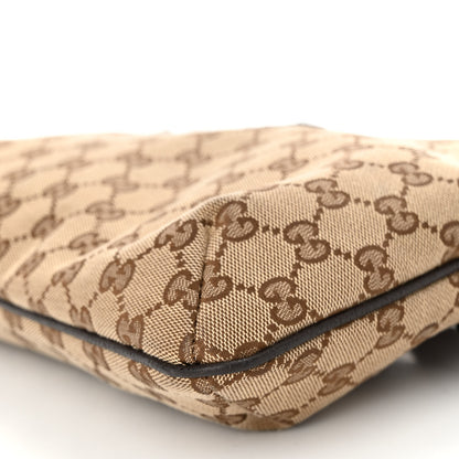 Gucci Monogram Web Small Flat Messenger Crossbody Dark Brown 9 of 10