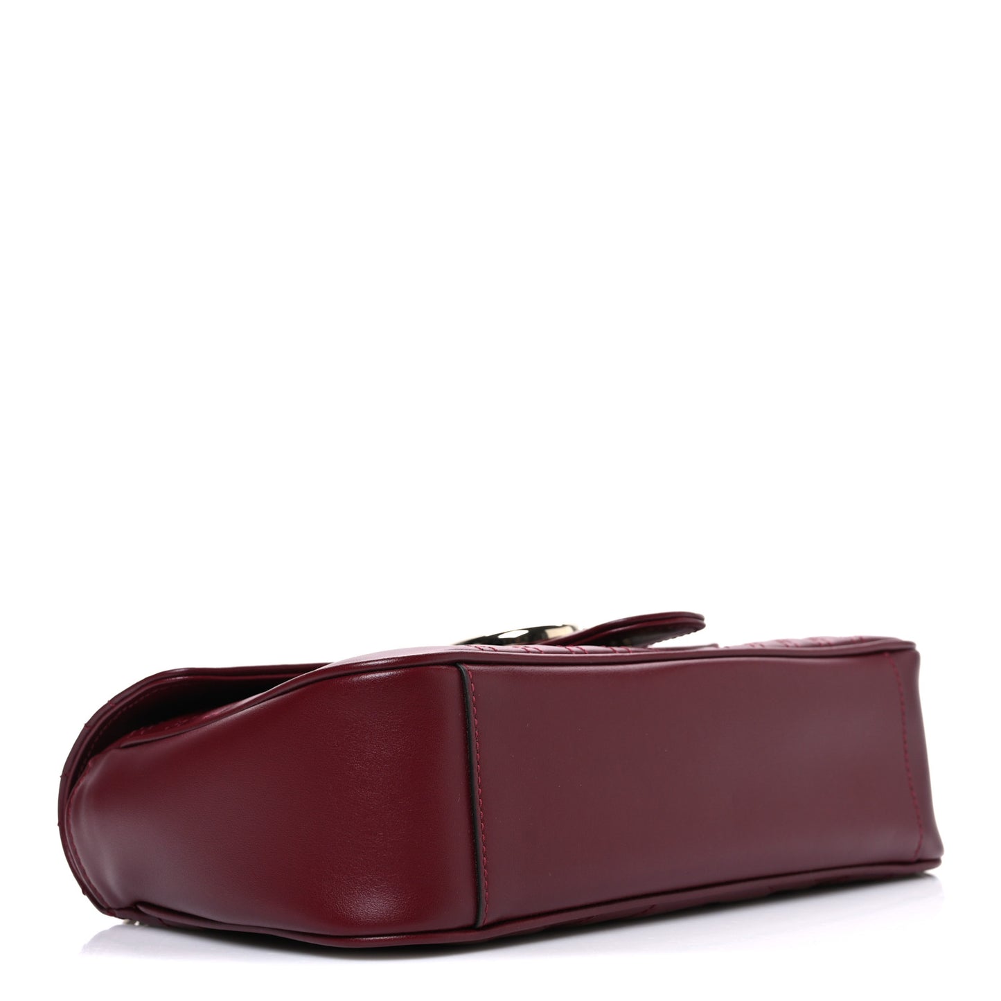 Calfskin Matelasse Medium GG Marmont Shoulder Bag Rosso Ancora Red