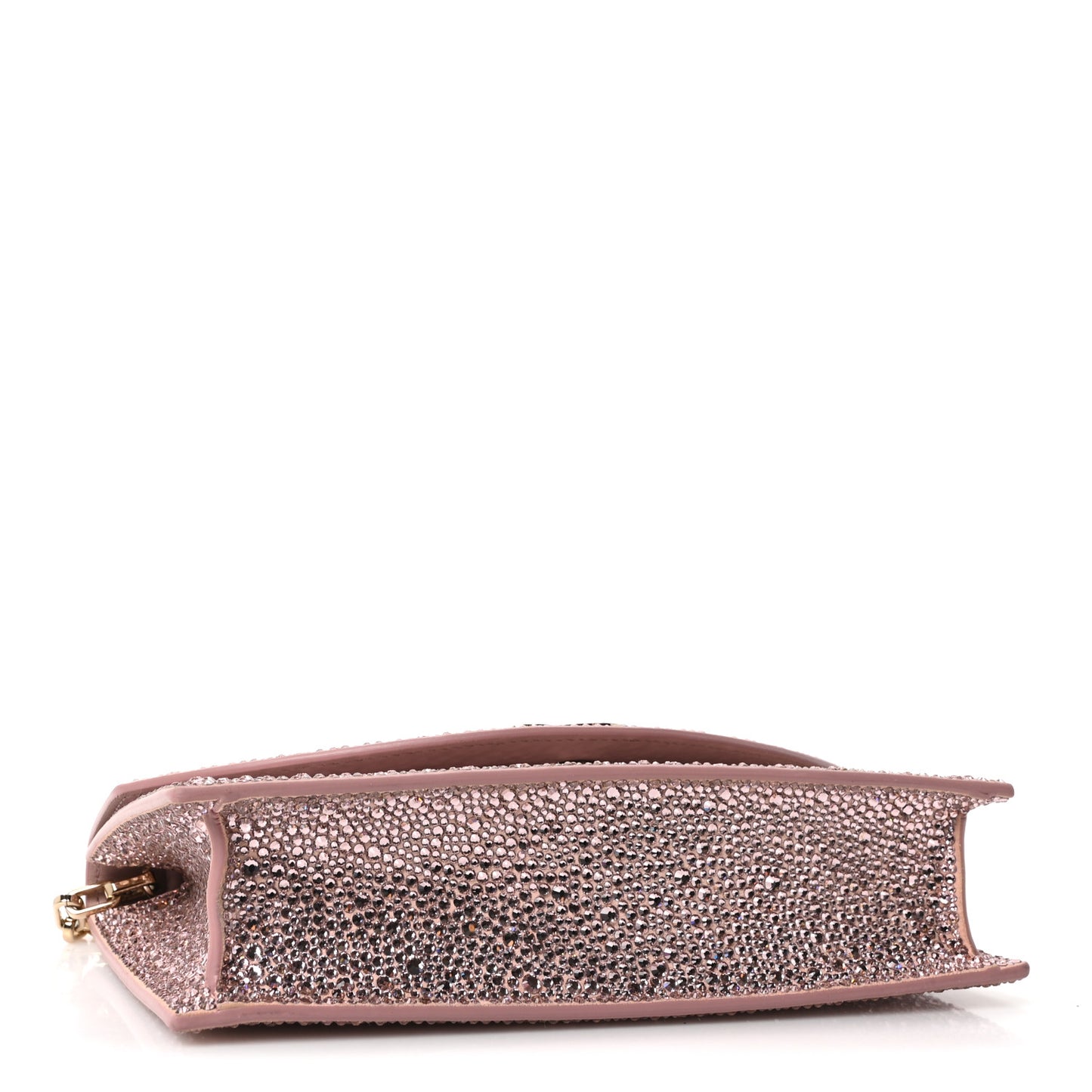 Suede Crystal Strass Loubi54 Crossbody Clutch Pink