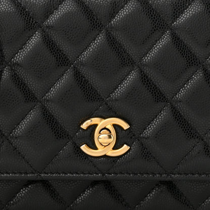 Chanel Caviar Quilted Twist Your Buttons Wallet On Chain WOC Black 9 of 13