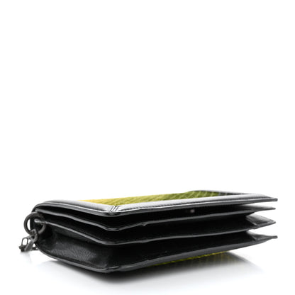 Bottega Veneta Goatskin Velvet Criss-Cross Ombre Montebello Chain Crossbody Black Multicolor 4 of 12