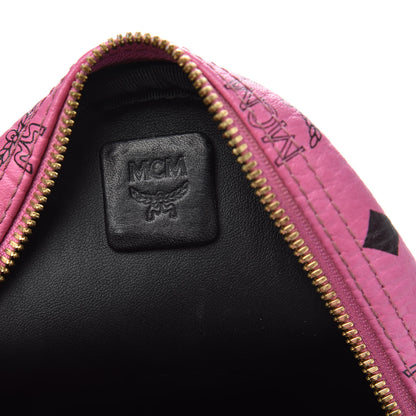 MCM Visetos Side Stud X-Mini Stark Bebe Boo Backpack Pink 6 of 9