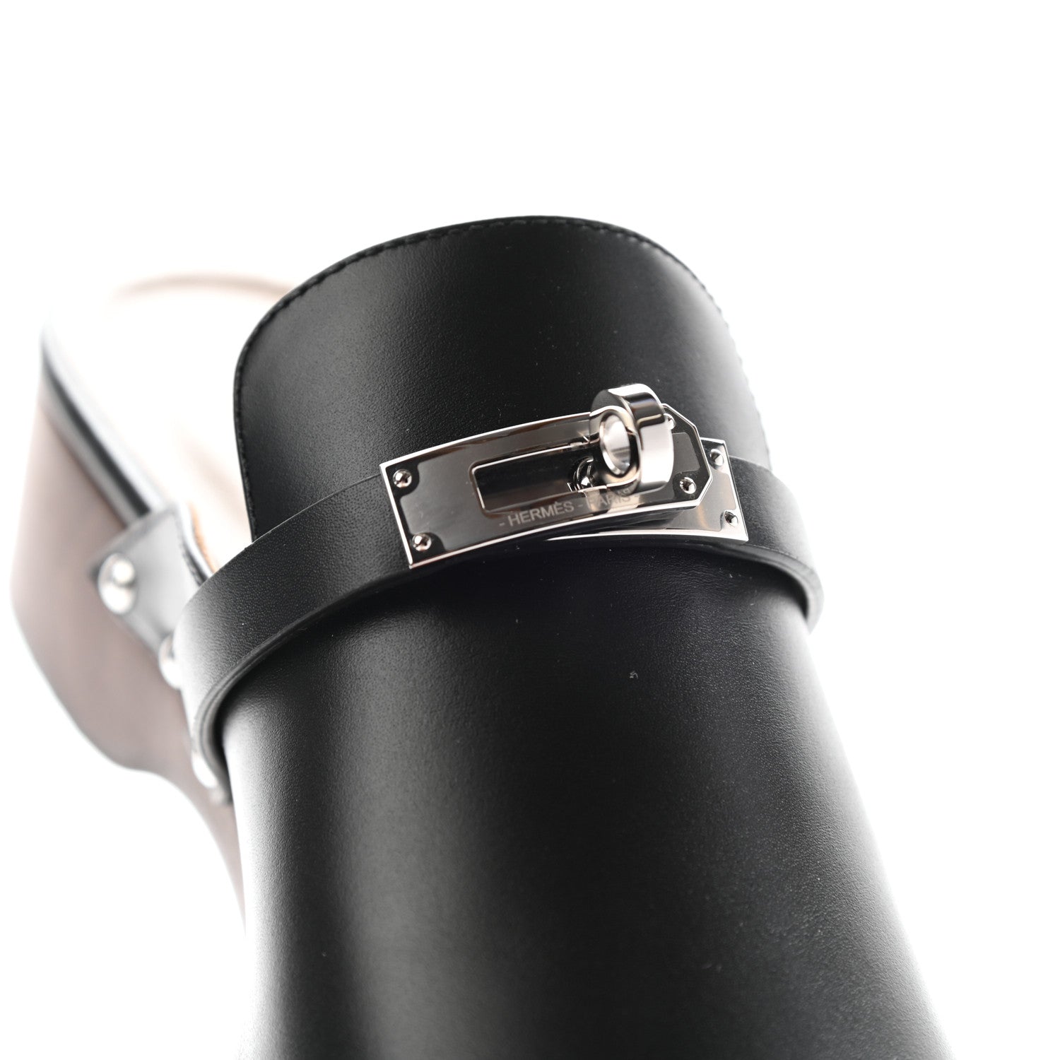 Hermes Calfskin Carlotta Mules 39 Black 8 of 8