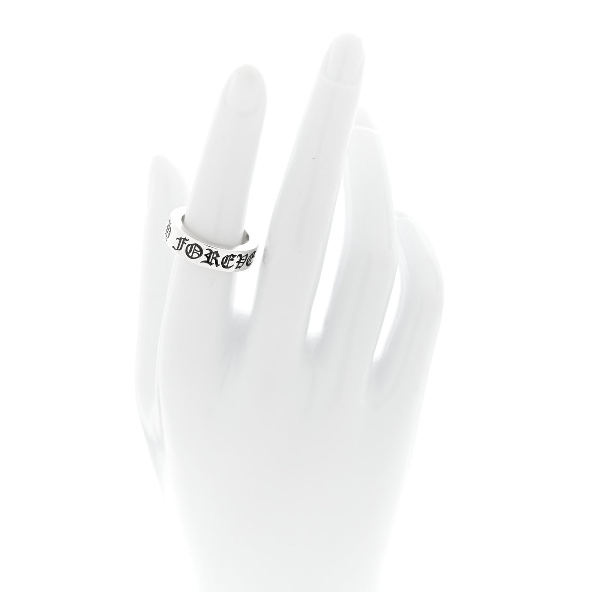 Sterling Silver Cross CH Forever Spacer Ring 52 6