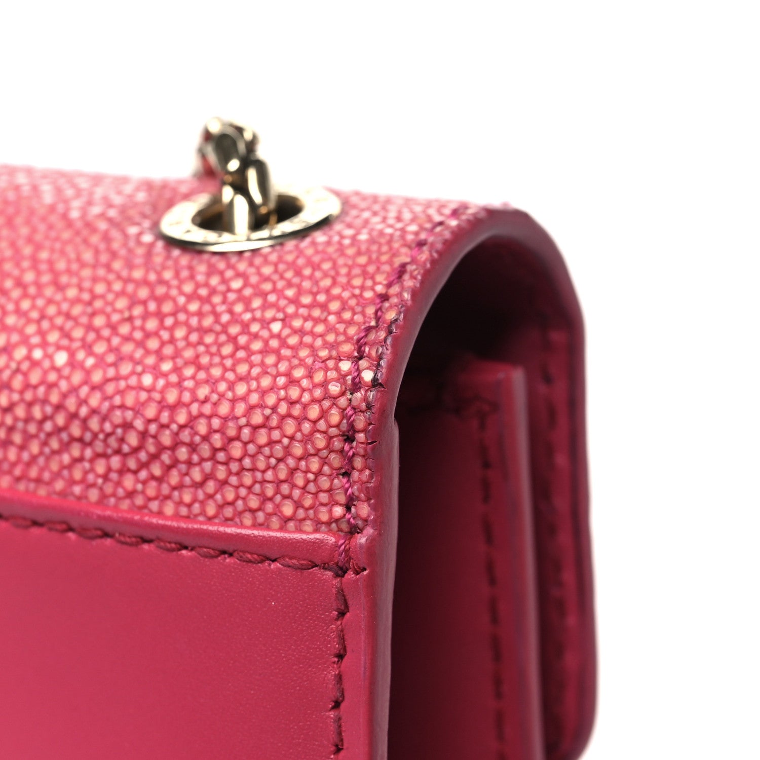 Bulgari Calfskin Galuchat Serpenti Forever Crossbody Bag Pink 10 of 11