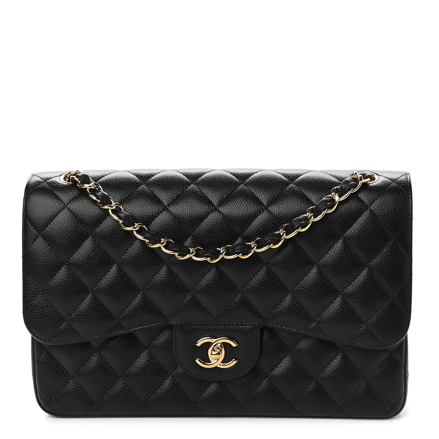 Chanel Caviar Quilted Jumbo Double Flap Black 1 of 9