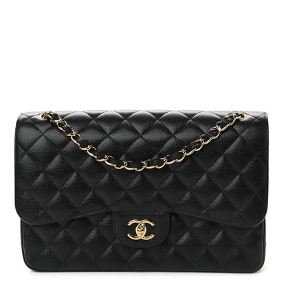 Chanel Caviar Quilted Jumbo Double Flap Black 1 of 9