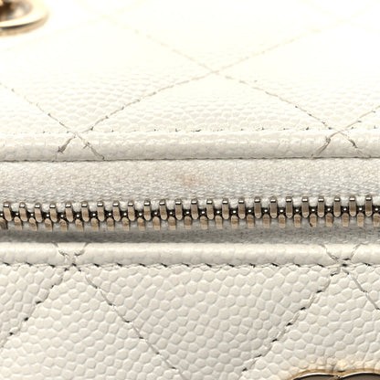 Chanel Caviar Quilted Small Vanity Case With Chain White 12 of 12