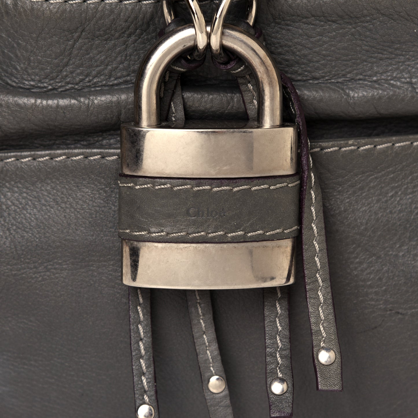 Calfskin Paddington Hobo Grey