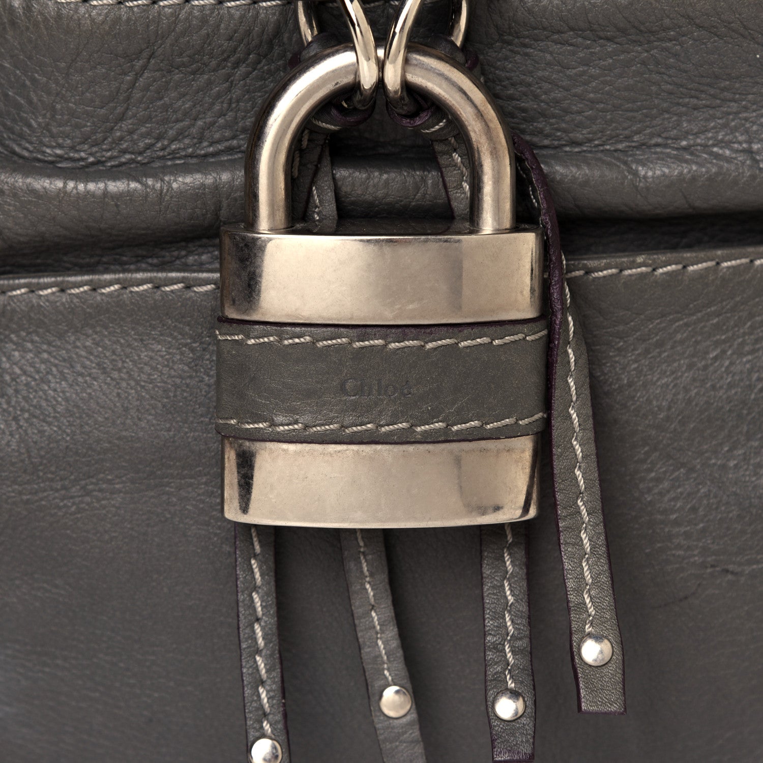 Chloe Calfskin Paddington Hobo Grey 6 of 9