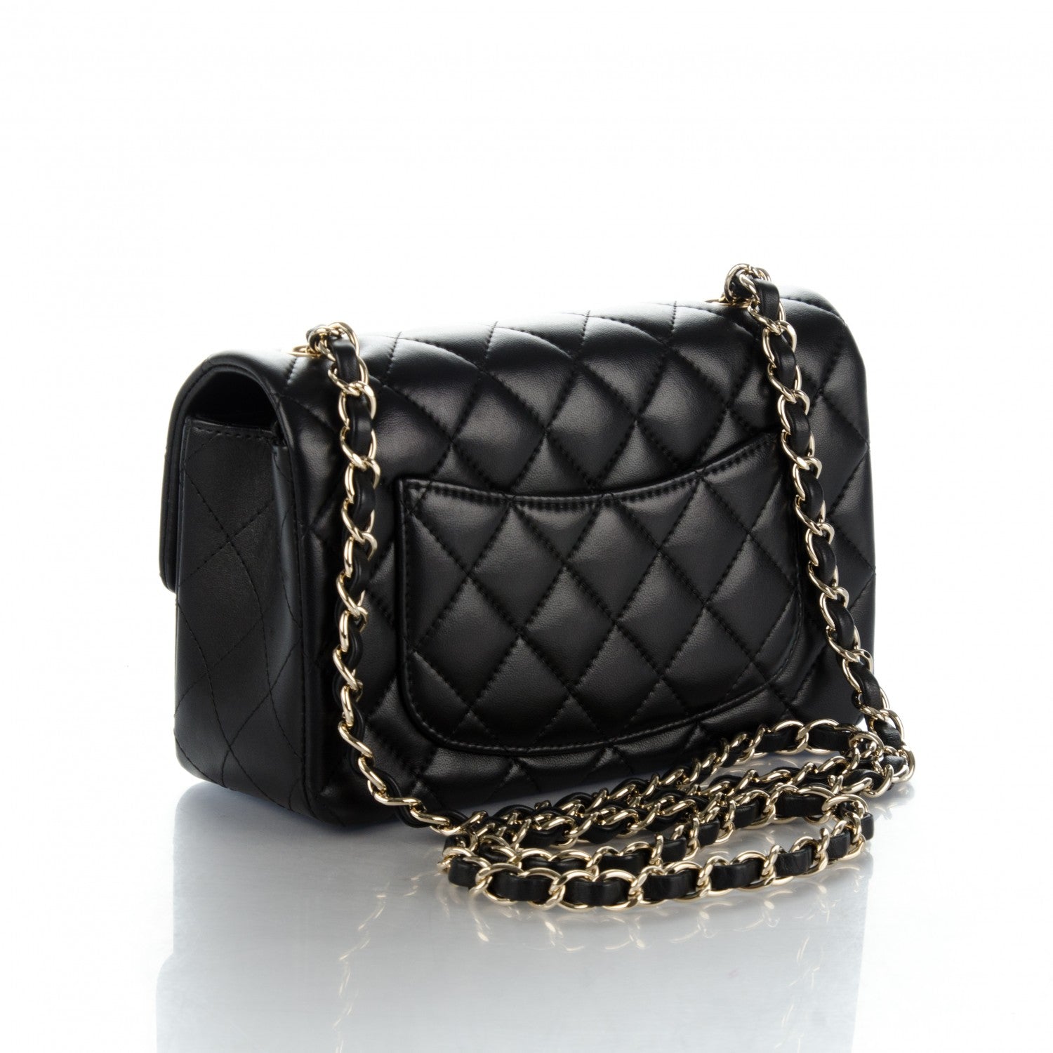 Chanel Lambskin Quilted Mini Rectangular Flap Black 3 of 7