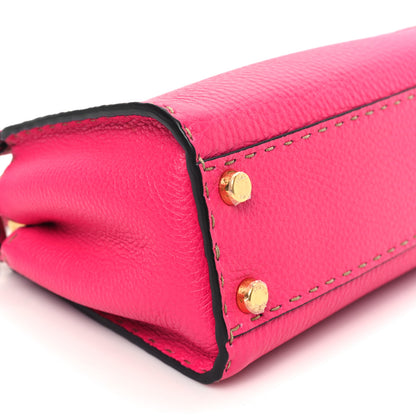 Fendi Cuoio Romano Selleria Mini Peekaboo Iconic Satchel Fuxia 8 of 9
