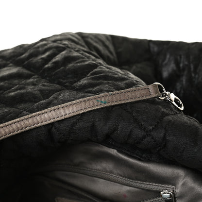 Chanel Crinkled Coated Canvas Le Marais Hobo Black 19 of 20