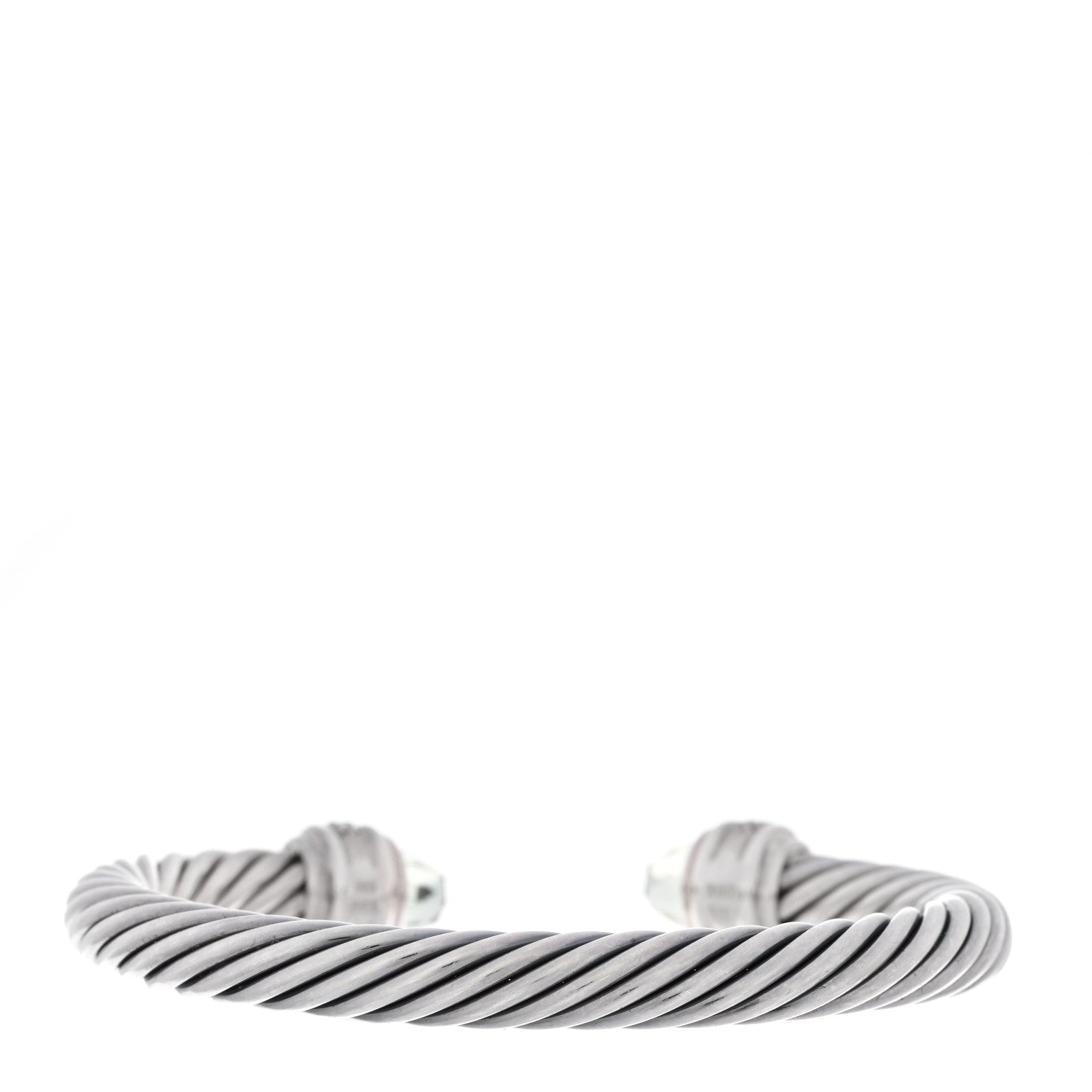 David Yurman DAVID YURMAN Sterling Silver Diamond Prasiolite 7mm Cable Classics Bracelet 2 of 4