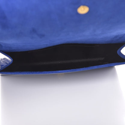 Saint Laurent Patent Calfskin Monogram Large Belle De Jour Clutch Royal Blue 5 of 7