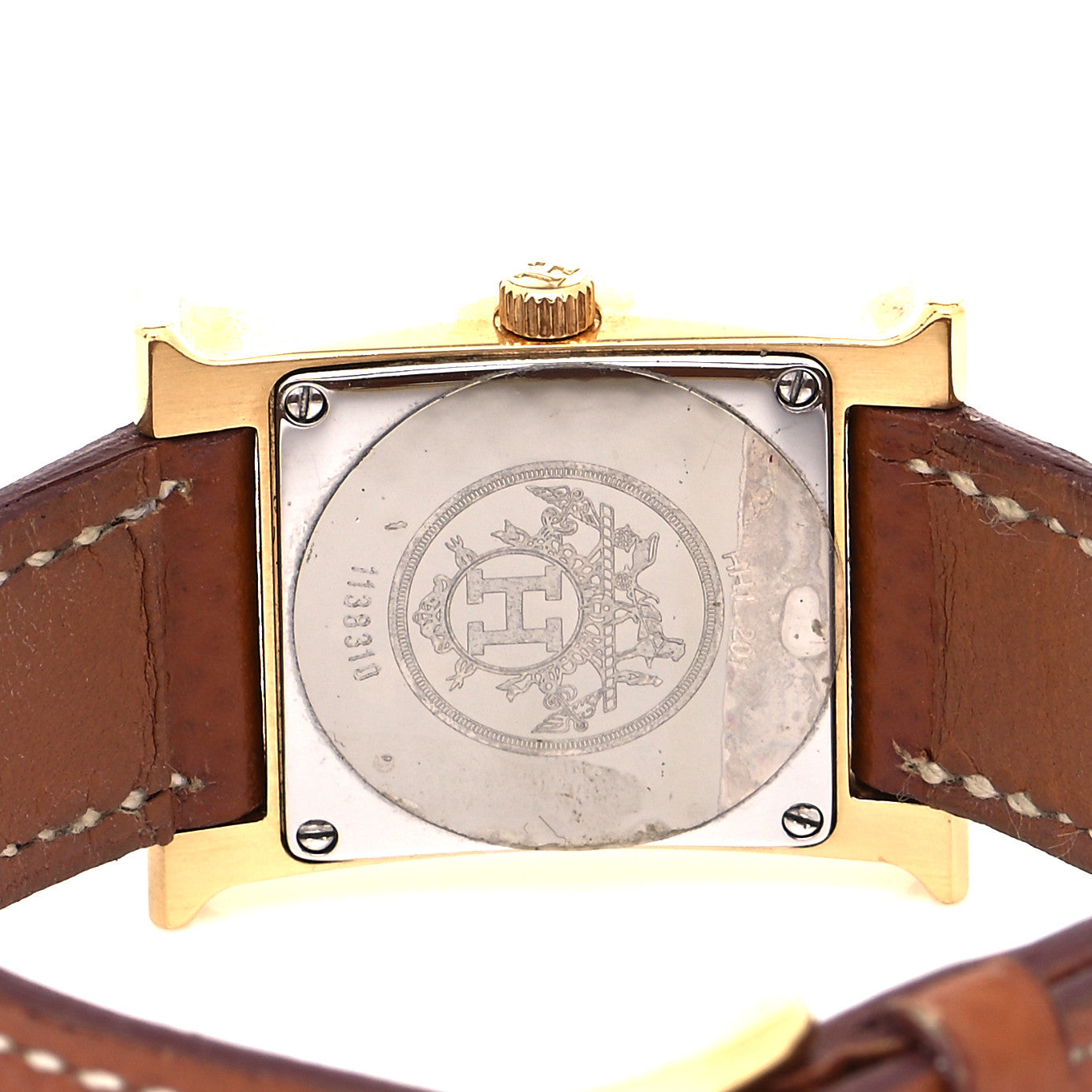 Stainless Steel Epsom 21mm Heure H Hour Quartz Watch Gold