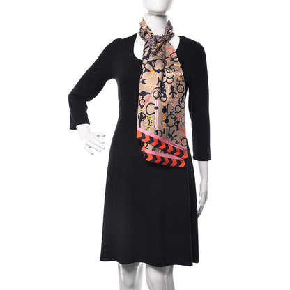 Hermes Silk Mors Et Tresses Maxi Twilly Cut Gris Beige Black Rose Vif 2 of 5