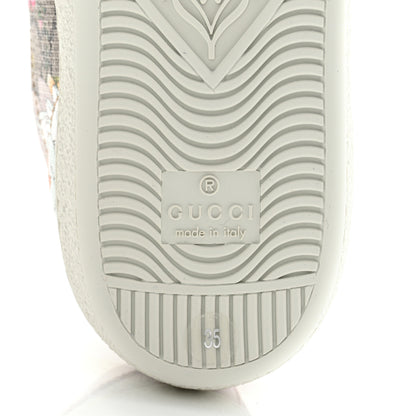 Gucci GG Supreme Monogram Flora Web Womens Ace Sneakers 35 Beige Multicolor Rosso 6 of 9
