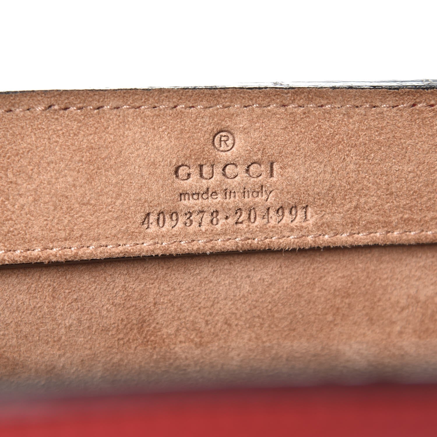Gucci Calfskin Embossed Medium XL Tote Red 7 of 7