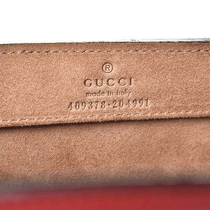 Gucci Calfskin Embossed Medium XL Tote Red 7 of 7