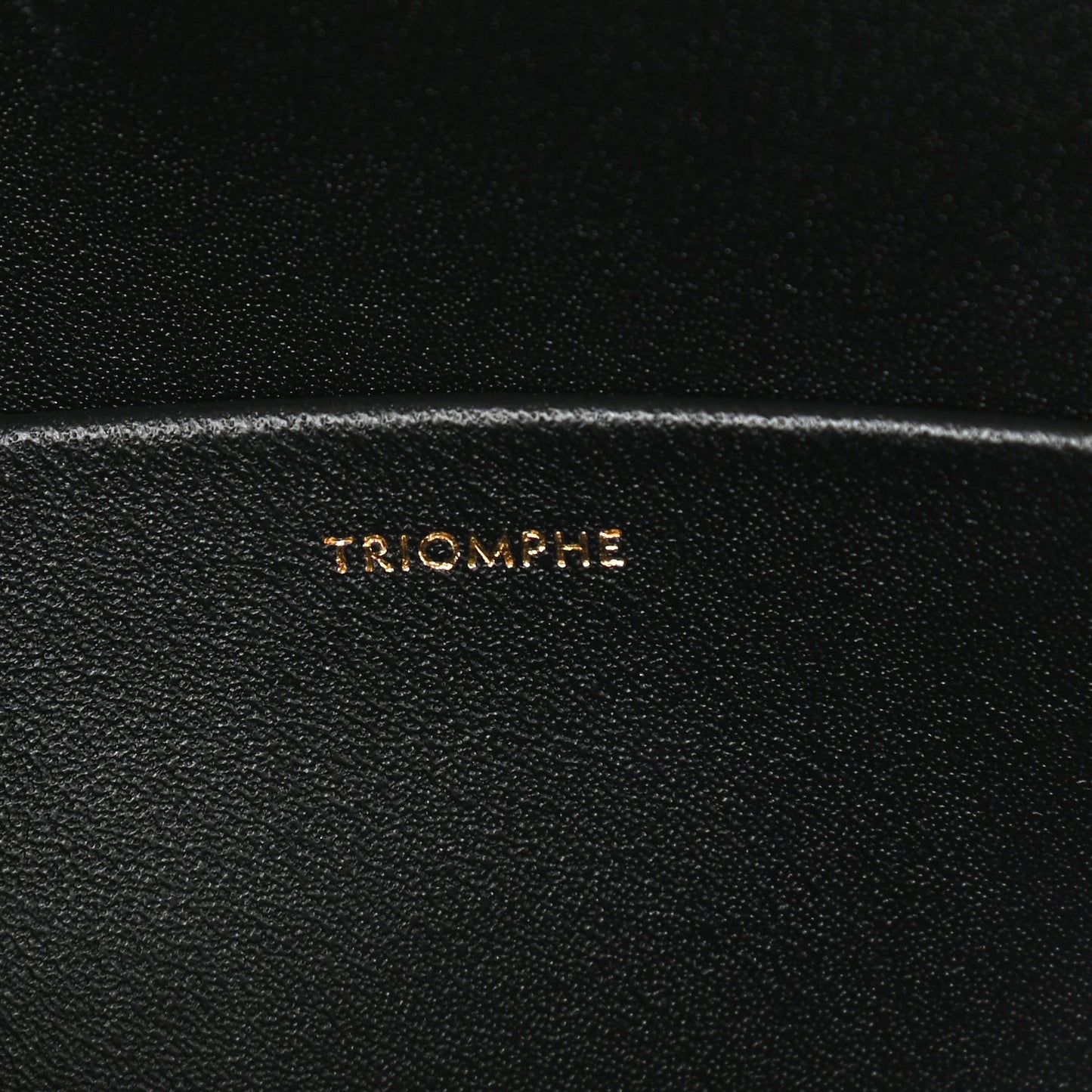Shiny Calfskin Triomphe Shoulder Bag Black