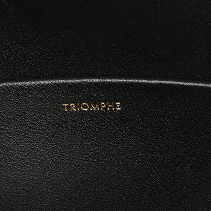Celine Shiny Calfskin Triomphe Shoulder Bag Black 5 of 10