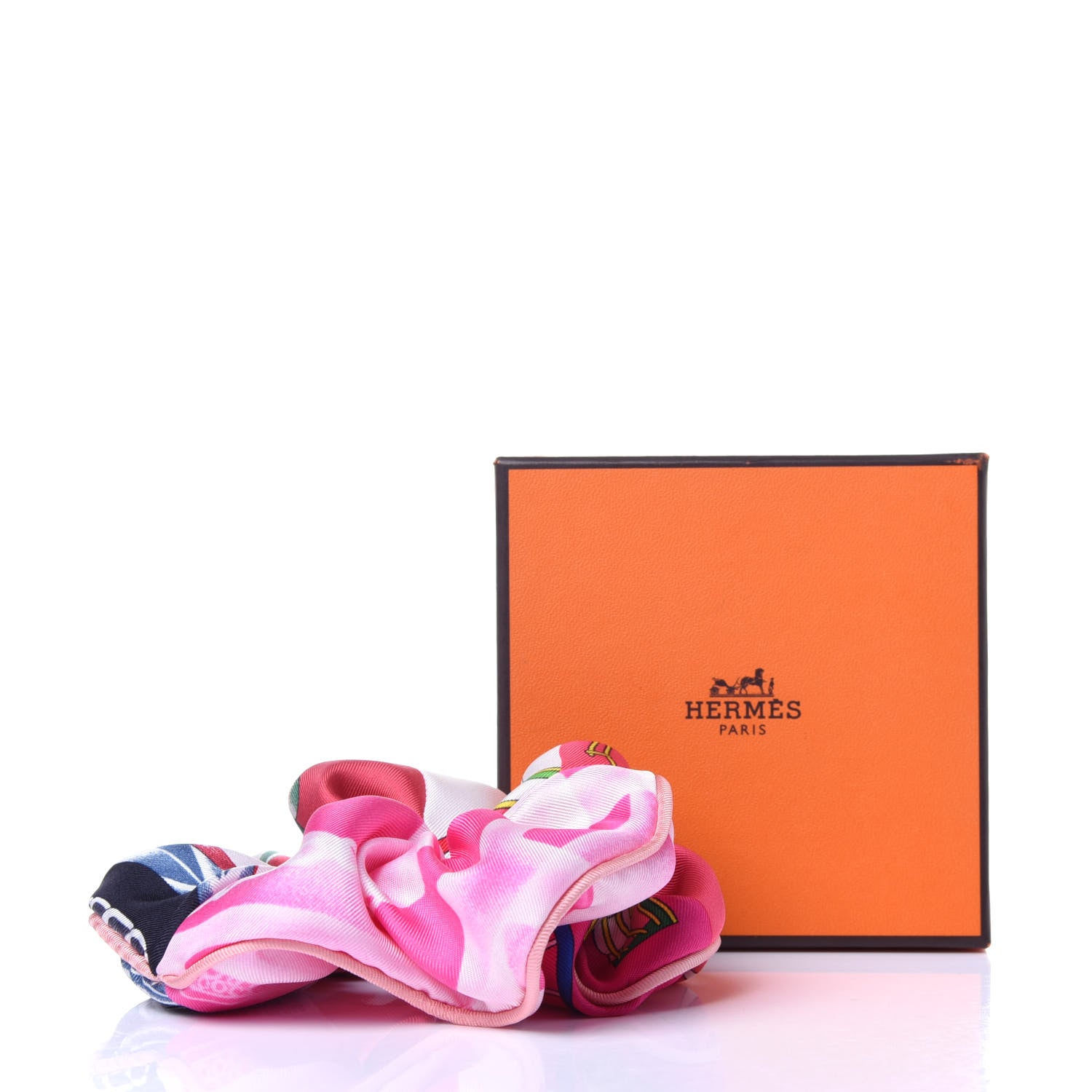 Hermes Silk Patchwork Claudia Scrunchie Multicolore 5 of 5