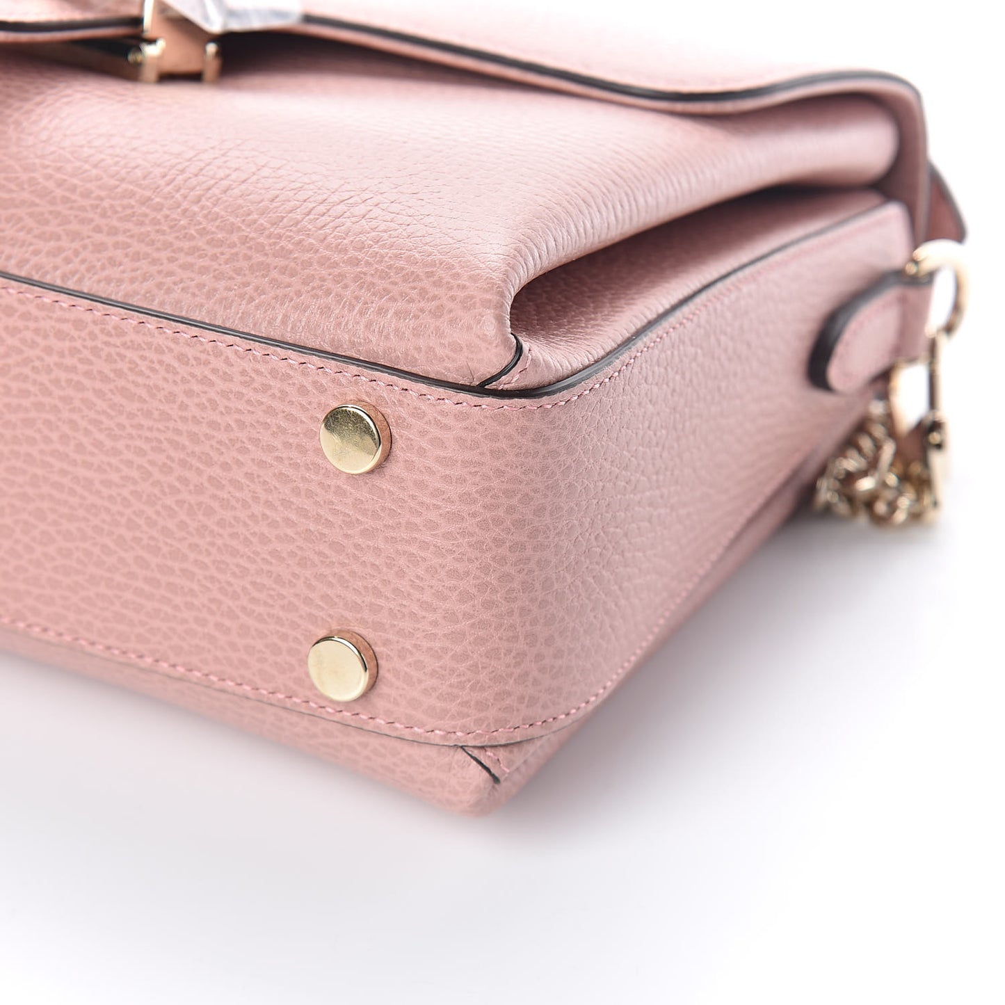 Dollar Calfskin Interlocking G Top Handle Shoulder Bag Soft Pink