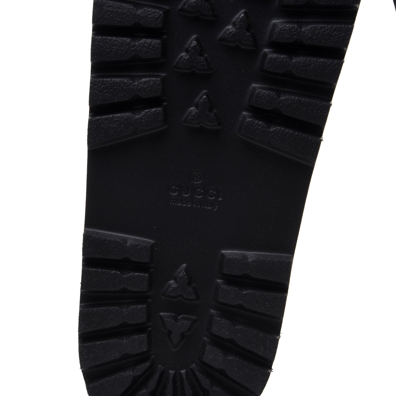 Gucci GG Supreme Monogram Tiger Mens Lug Sole Slide Sandals 9 Ebony 7 of 9