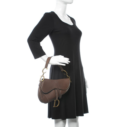 Christian Dior Calfskin Saddle Bag Brown 3 of 15