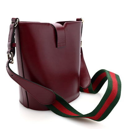 Gucci Tritone Calfskin Web Mini Ophidia Bucket Bag Ancora Red 3 of 10
