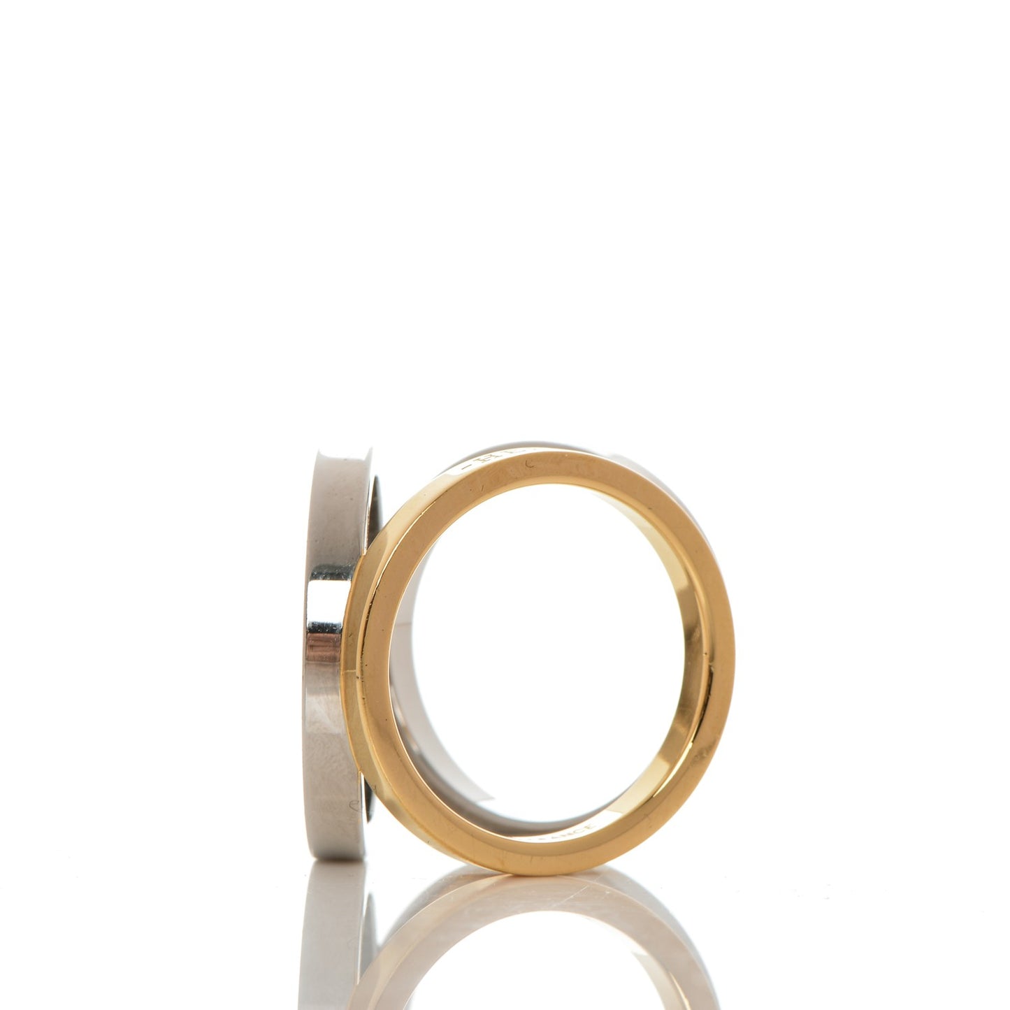 Palladium Gold Plated Trio Scarf Ring Silver Gold