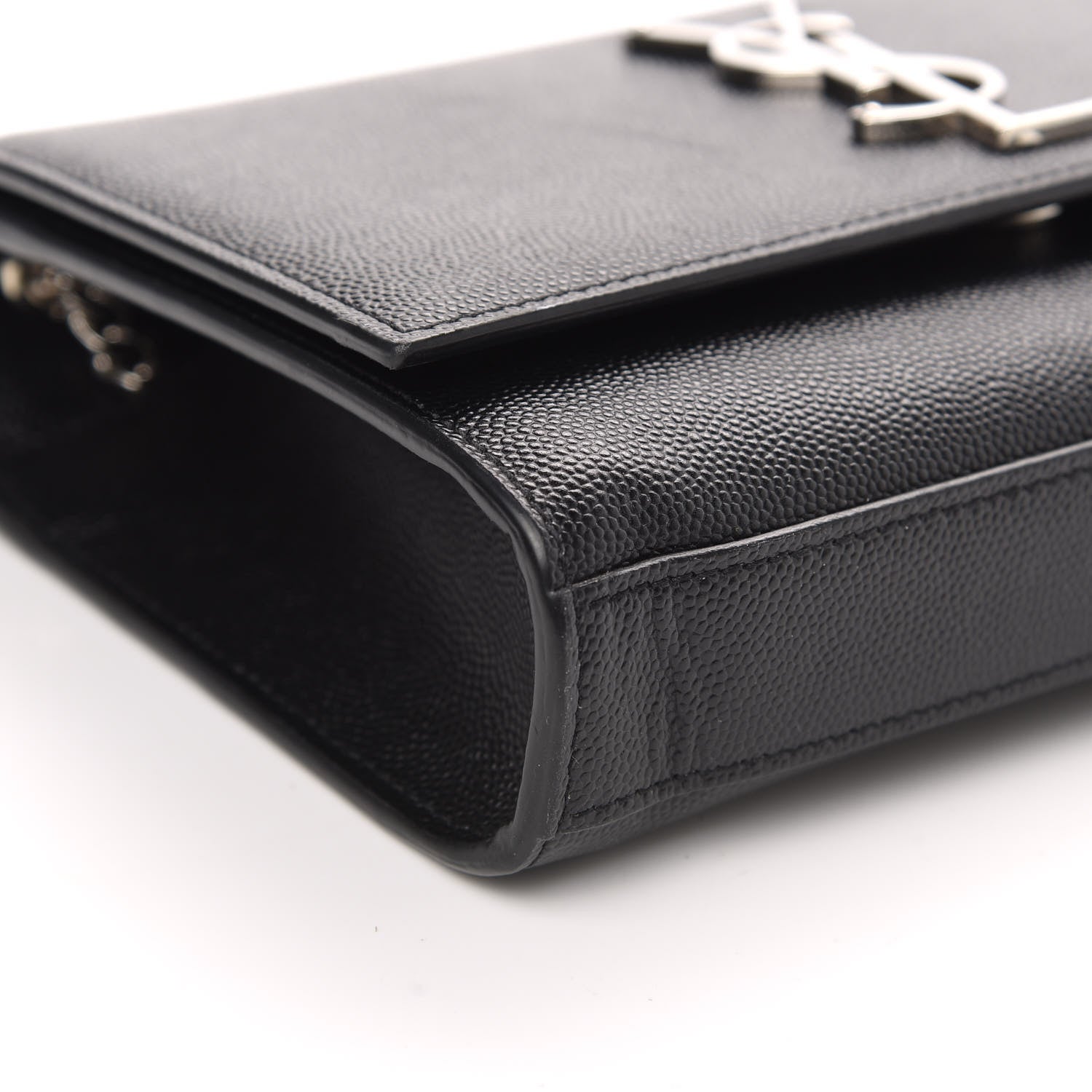Saint Laurent Grain De Poudre Small Monogram Kate Satchel Black 7 of 9