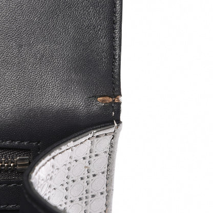 Christian Dior Metallic Patent Micro-Cannage Medium Diorama Flap Bag Silver 11 of 12