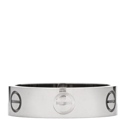 Cartier 18K White Gold 5.5mm LOVE Ring 56 7.5 3 of 5