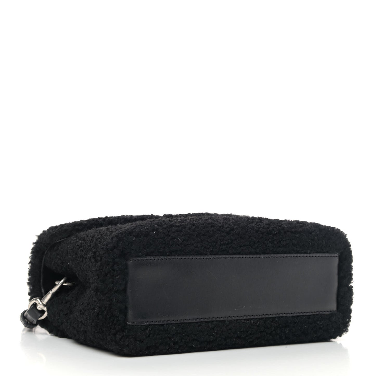 Shearling Toy Loulou Shoulder Bag Black