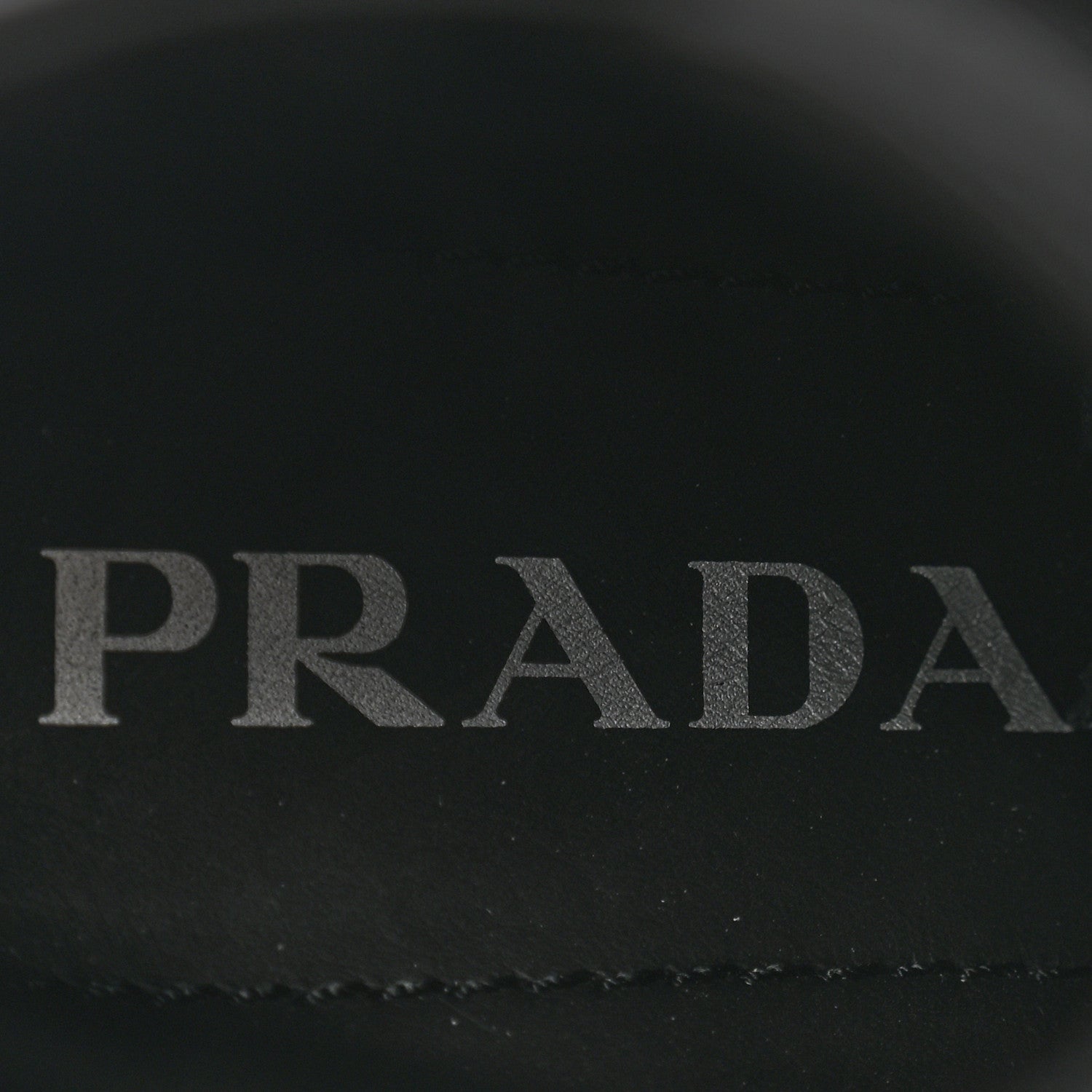 Prada Spazzolato Rois Nylon Metal Triangle Logo Monolith Pouch Pocket 55mm Boots 36 Black 7 of 10