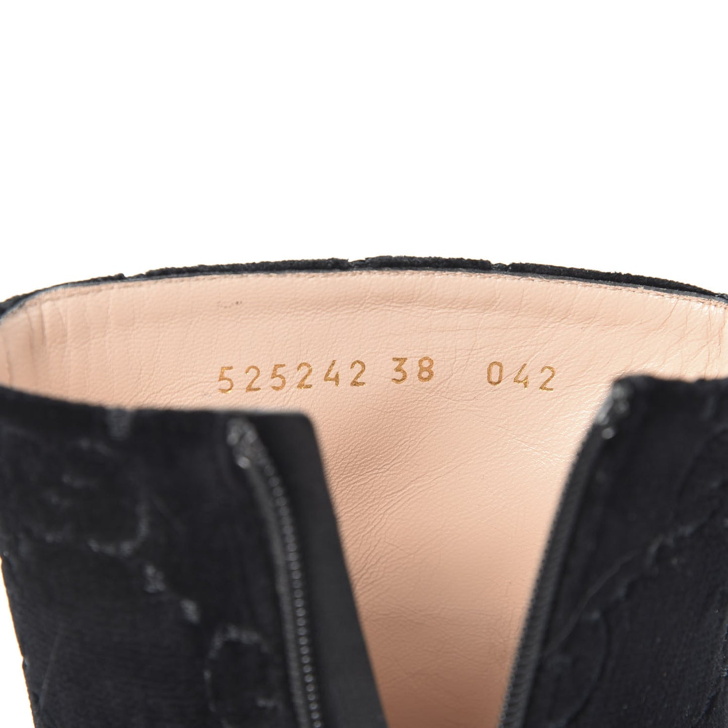 Velvet GG Monogram Crystal Horsebit Ankle Boots 38 Black