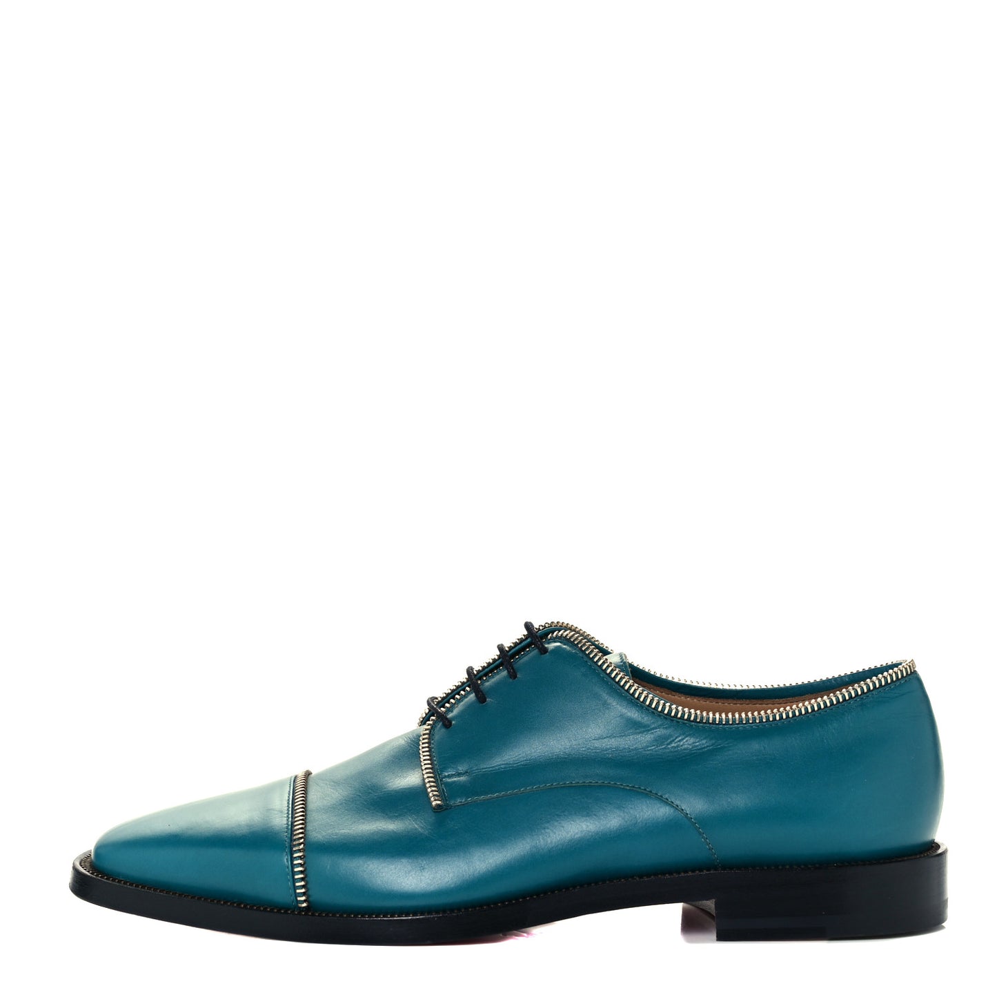 Calfskin Mens Bruno Zip Oxford 41.5 Peacock