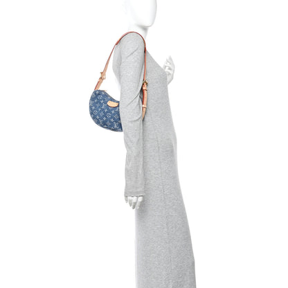 Louis Vuitton Monogram Denim Croissant MM Blue 2 of 9