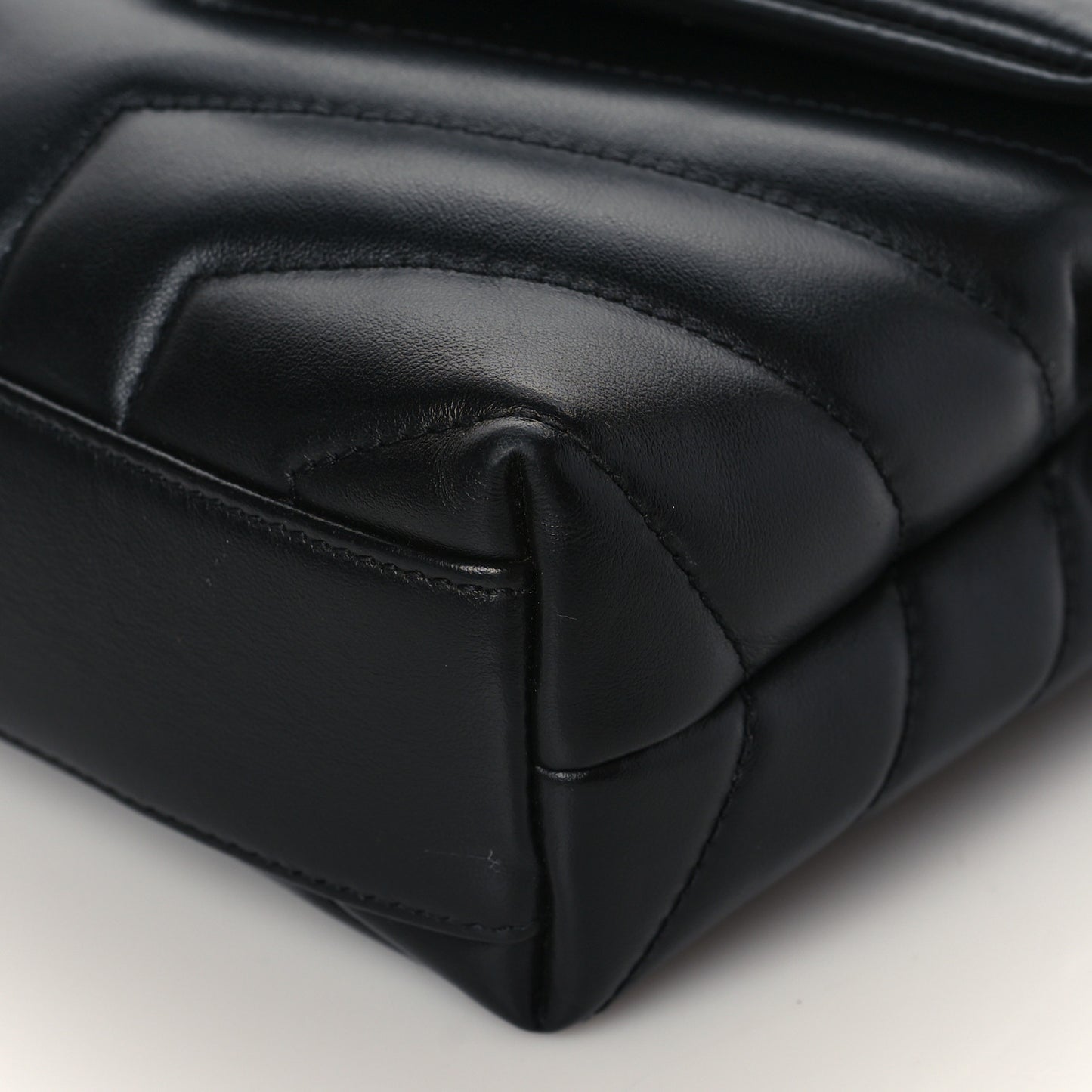 Calfskin Y Quilted Monogram Toy Loulou Crossbody Bag Black